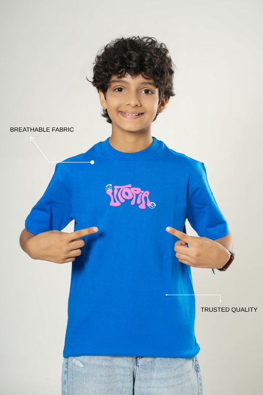 BLUE CACTUS OVERSIZED T-SHIRT