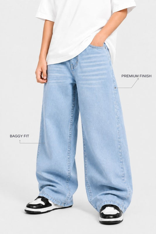 ICE BLUE BAGGY JEANS