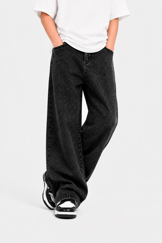 RAVEN BLACK BAGGY JEANS