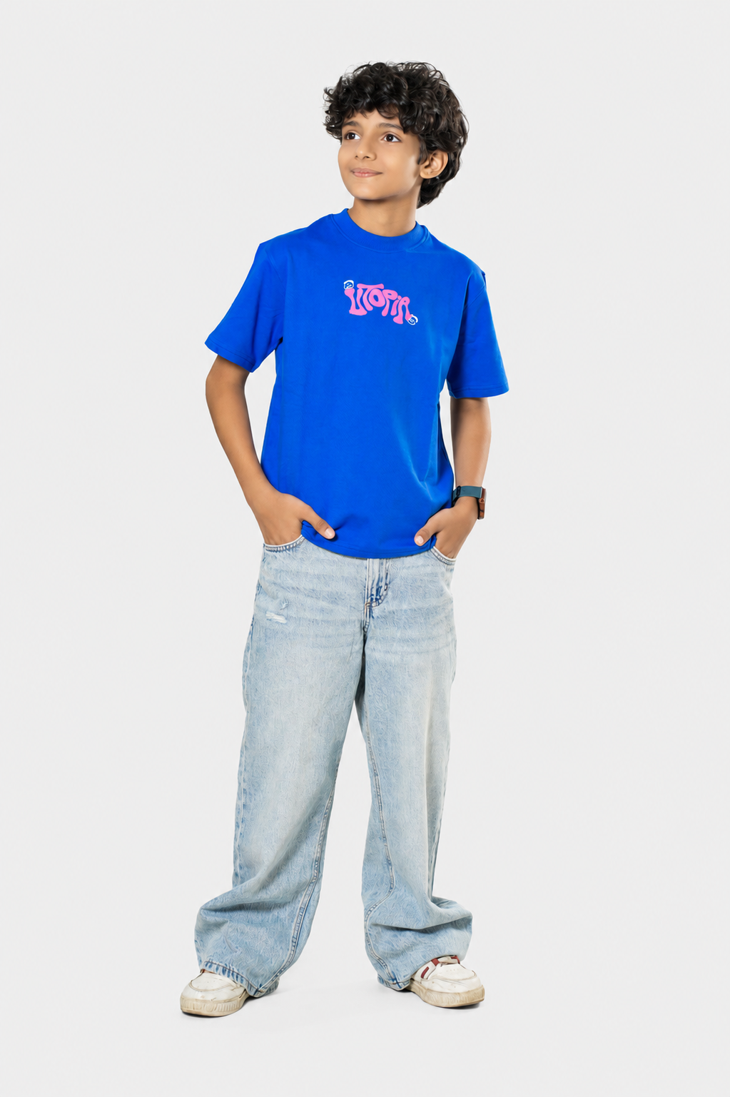 BLUE CACTUS OVERSIZED T-SHIRT
