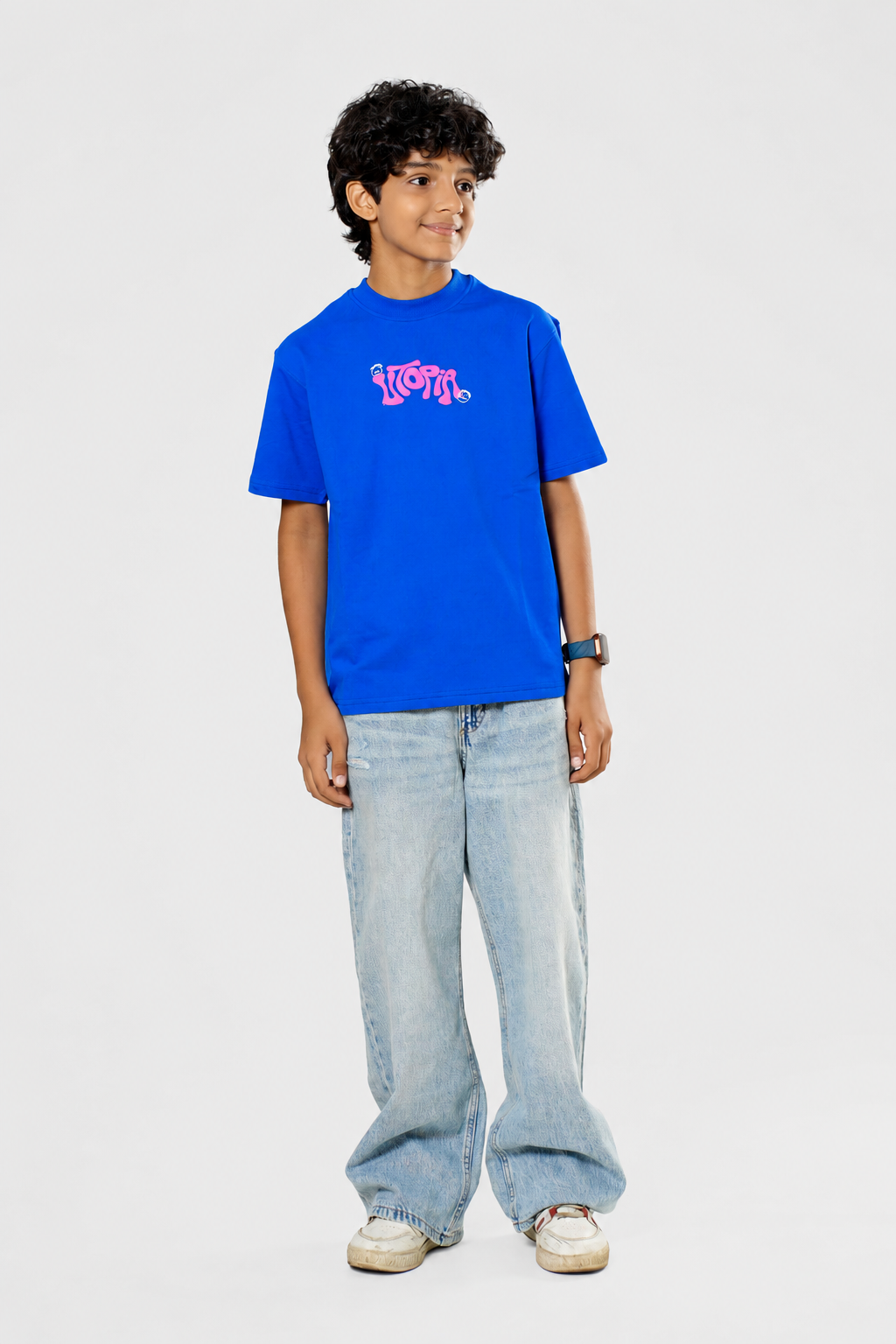 BLUE CACTUS OVERSIZED T-SHIRT
