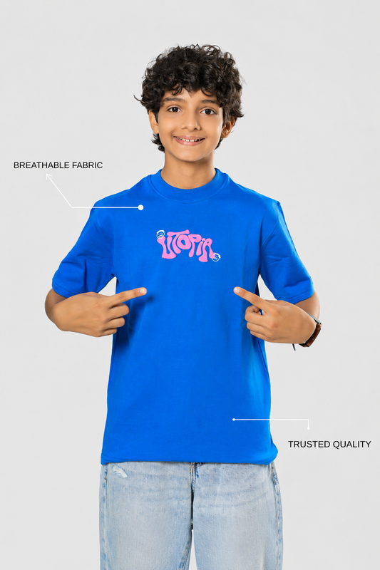 BLUE CACTUS OVERSIZED T-SHIRT