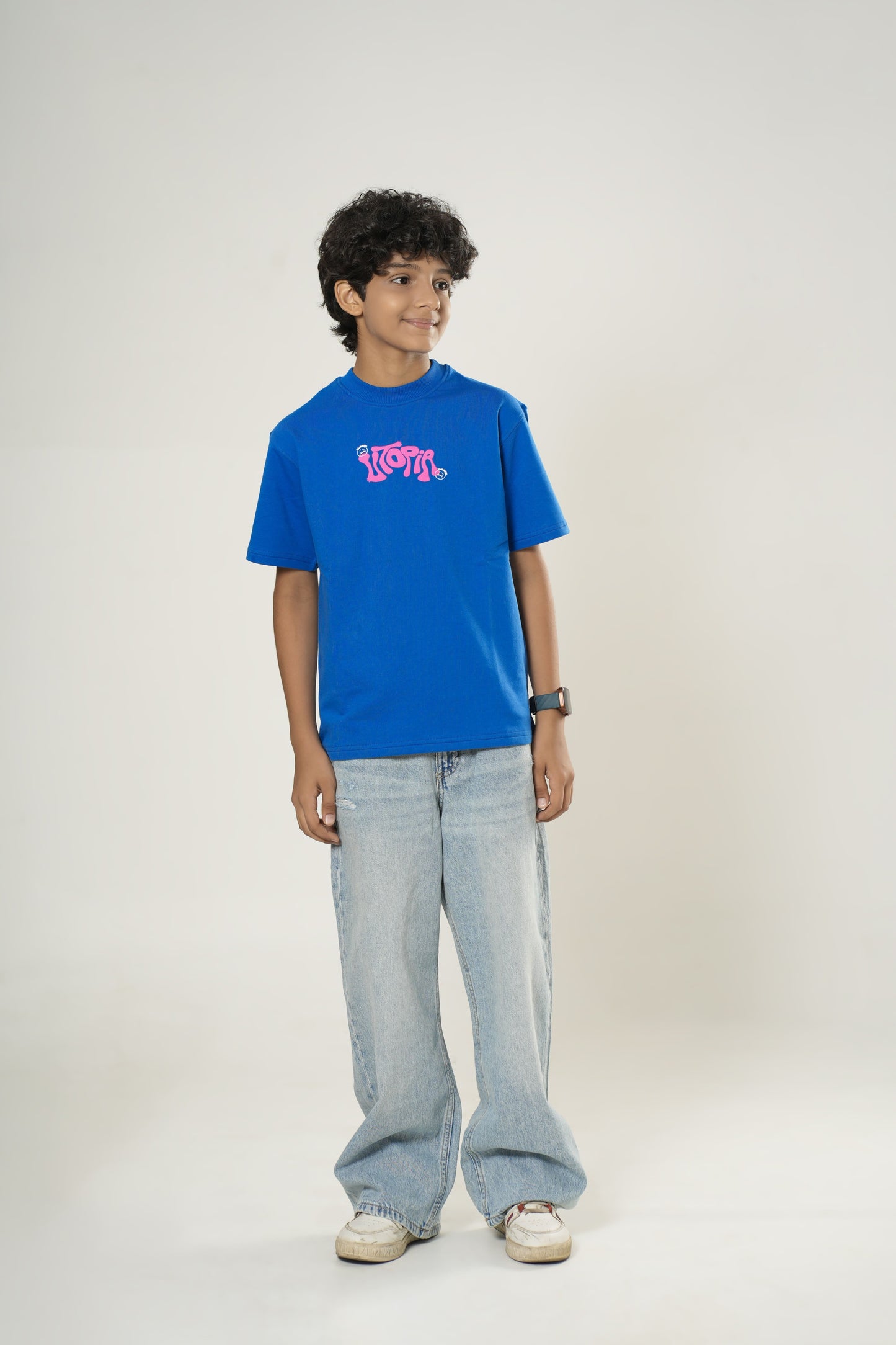 BLUE CACTUS OVERSIZED T-SHIRT