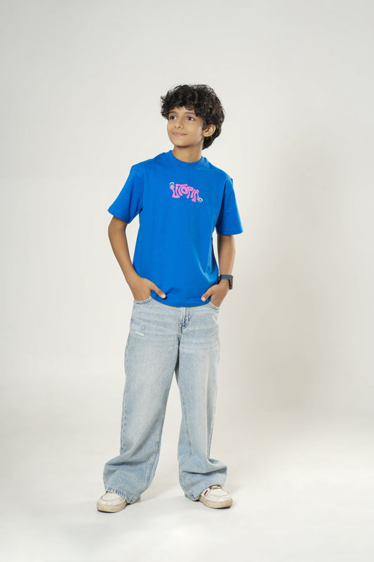 BLUE CACTUS OVERSIZED T-SHIRT