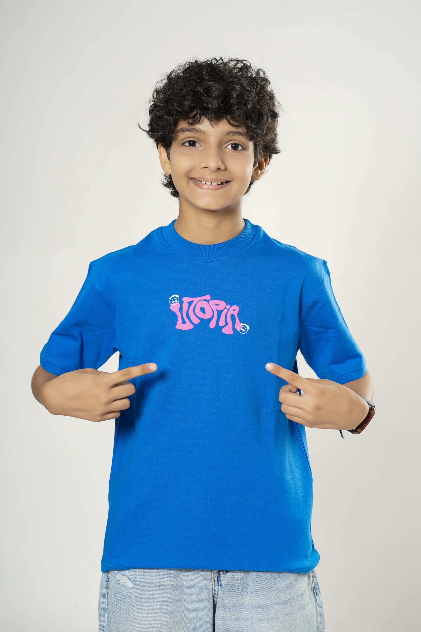 BLUE CACTUS OVERSIZED T-SHIRT
