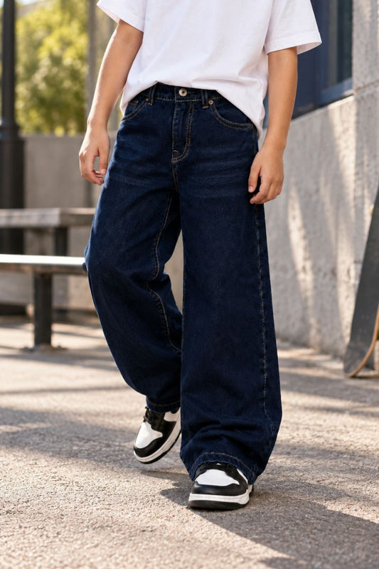MIDNIGHT BLUE BAGGY JEANS
