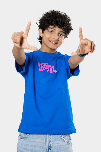BLUE CACTUS OVERSIZED T-SHIRT
