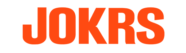 Orange 'JOKRS' logo on a white background